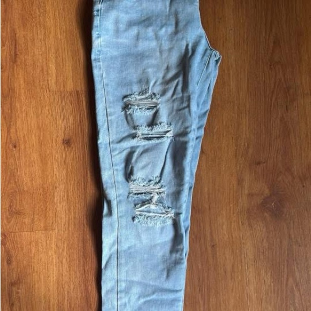 Wax Jean Ripped Light Blue Denim